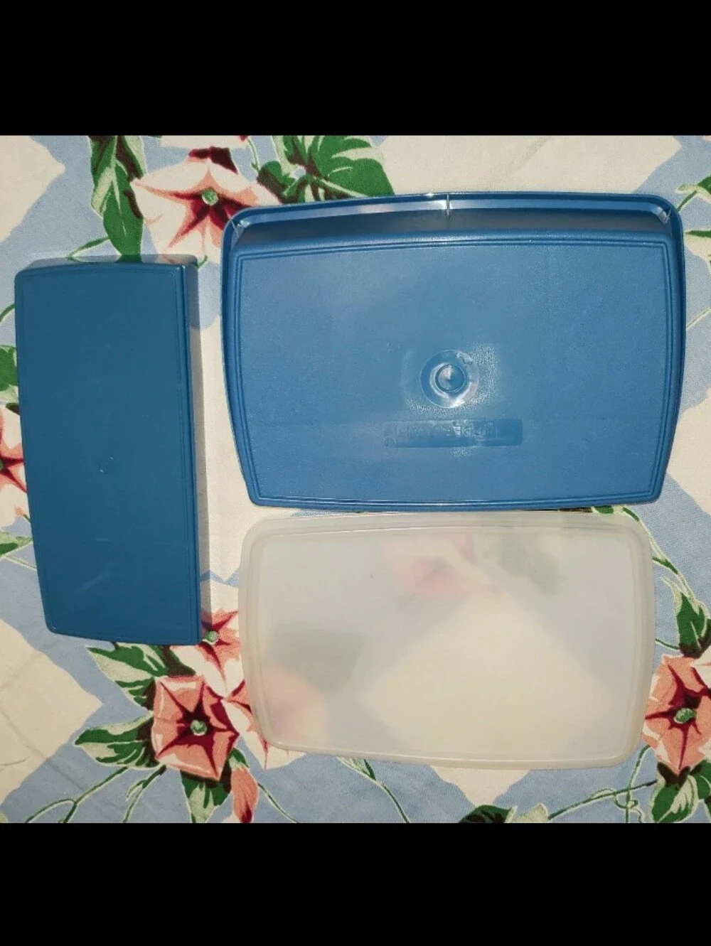 Tupperware vintage blue